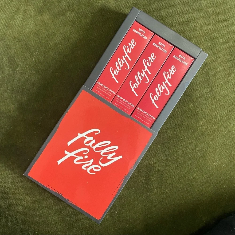 Folly Fire Matte Manipulation Lipstick Expensive Habit Set of 3